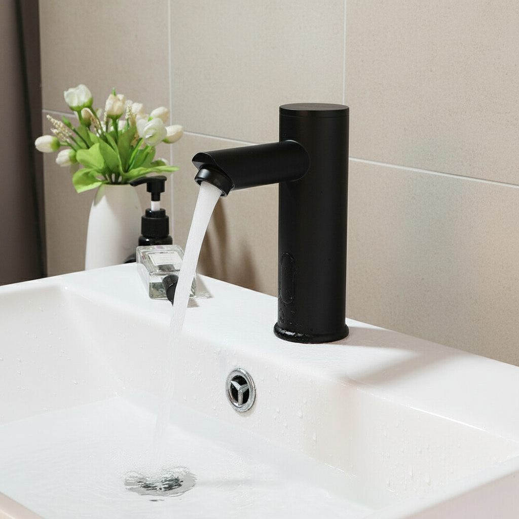 Sensomatica Zwarte sensorkraan Sesto koud model