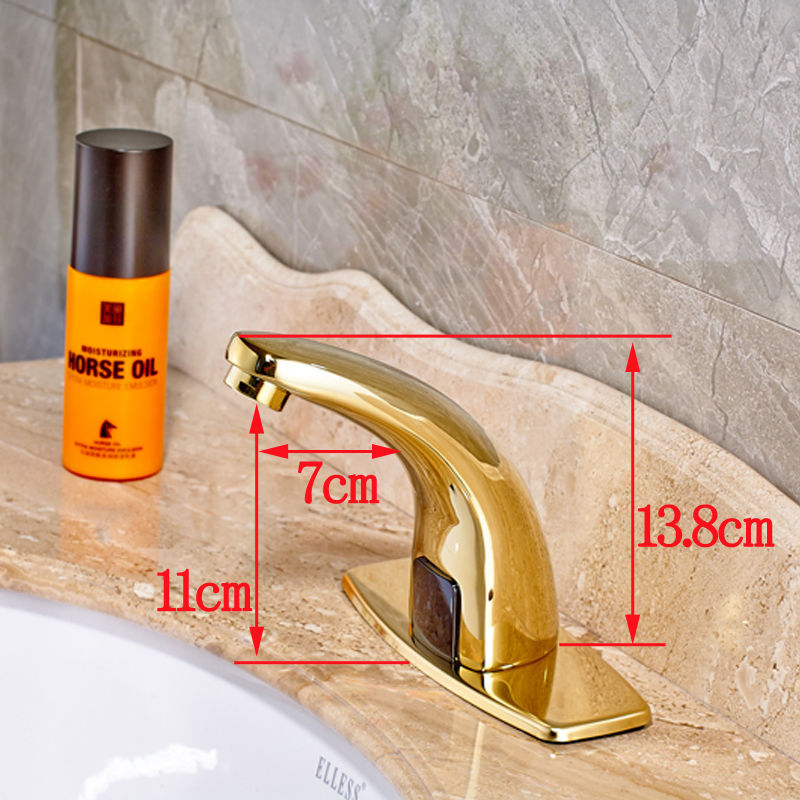 Bella gold colored sensor tap cold model