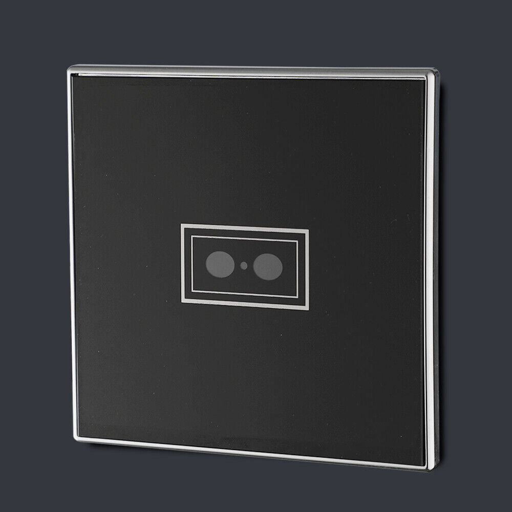 Sensor urinal flush-mounted unit with black panel