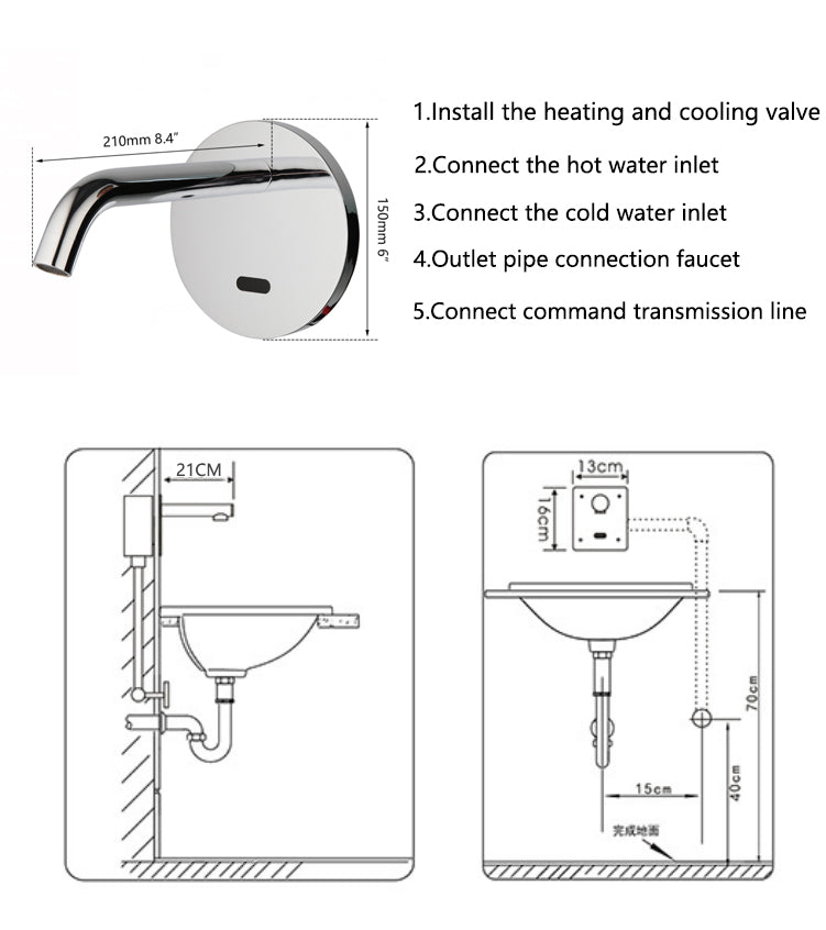 Sensomatica Wand sensorkraan Ilha