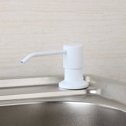 White soap dispenser built-in manual control