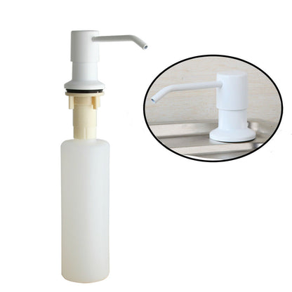 White soap dispenser built-in manual control