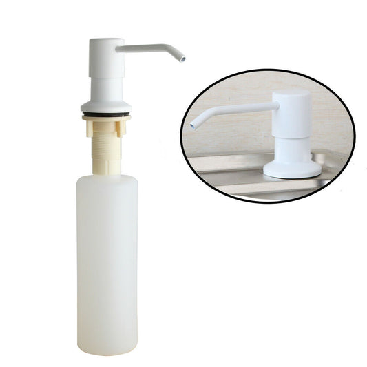 White soap dispenser built-in manual control