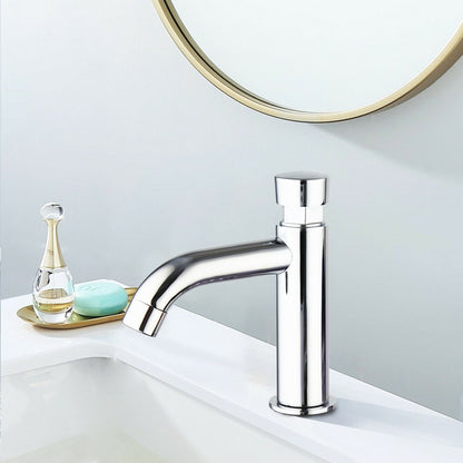 Self-closing sink tap