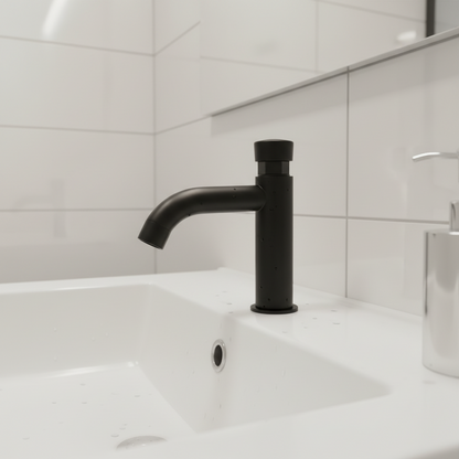 Sensomatica Schwarzer Selbstschluss-Wasserhahn