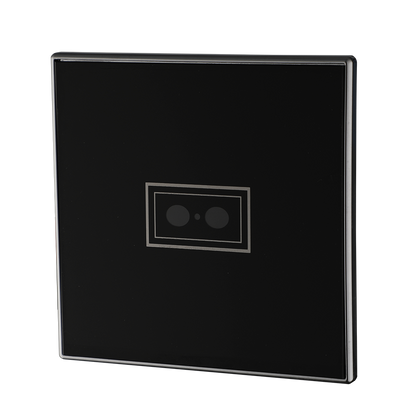 Sensor urinal flush-mounted unit with black panel