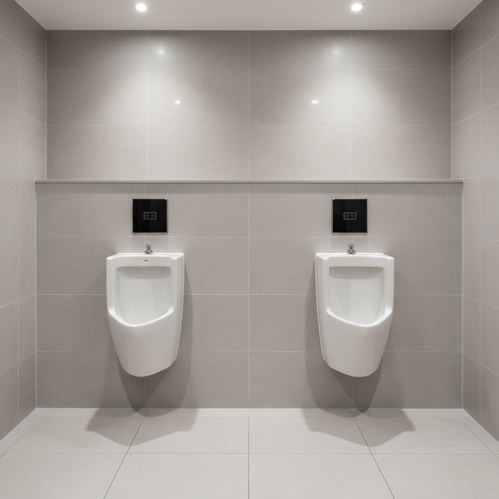 Sensomatica Sensor Urinal-Einbaueinheit mit schwarzer Blende